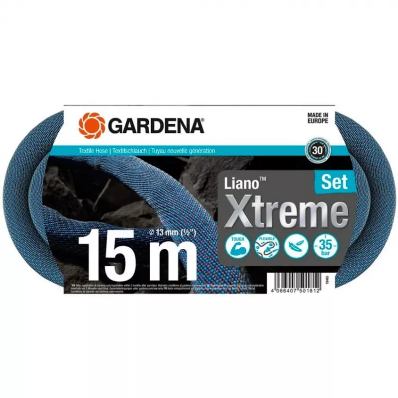 Gardena Liano aiavoolik 15 m PVC Must Sinine Hall