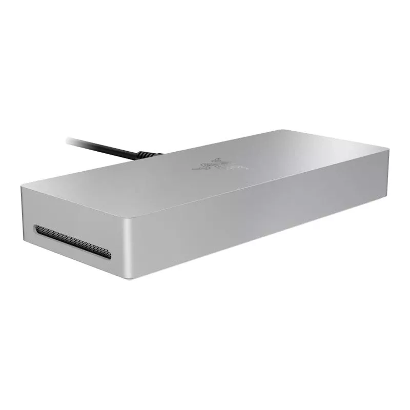 Razer Thunderbolt 5 dokk Mercury Valge — 4 USB-porti, 1 HDMI