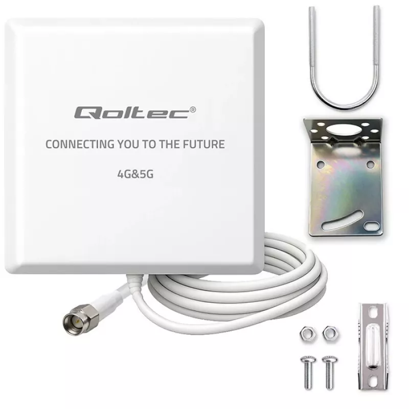 Väline QOLTEC 4G/5G LTE antenn 9 dBi SMA-pistikuga ja 3 m kaabliga