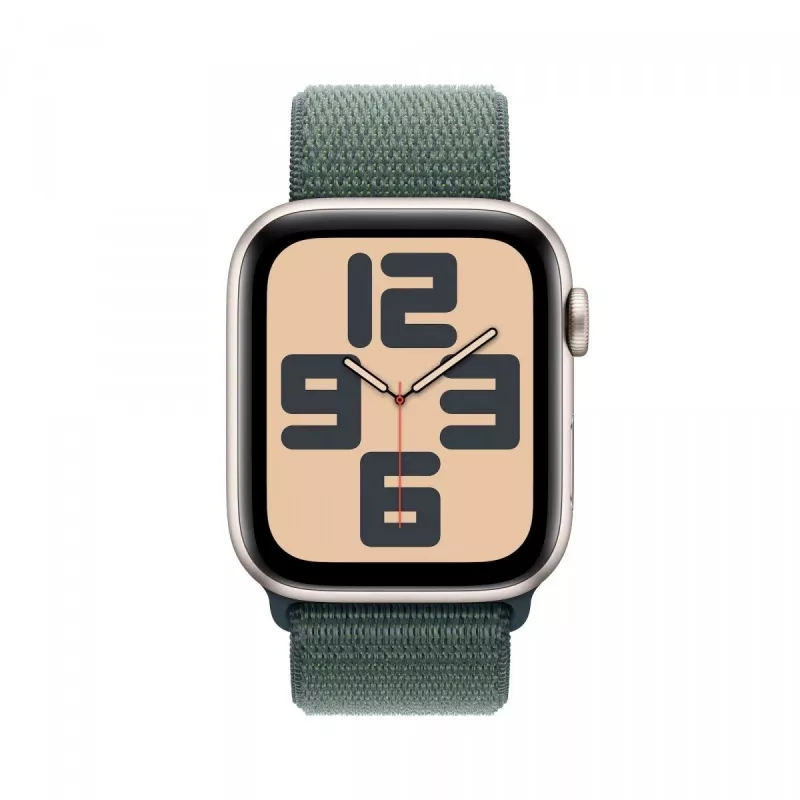 Watch SE GPS 44 mm Starlight Alumiiniumkorpus järve rohelise Sport Loopiga