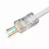 Juhtmepistik Gembird LC-PTU-01/100 8P8C RJ45 läbipaistev