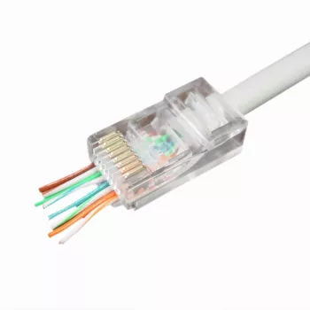 Juhtmepistik Gembird LC-PTU-01/100 8P8C RJ45 läbipaistev