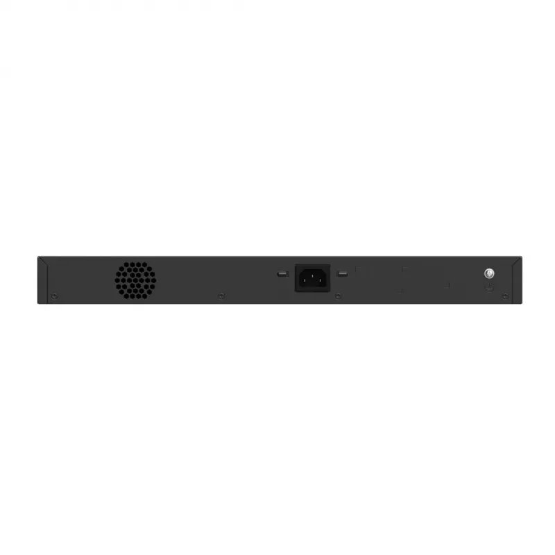 Hallatav kommutaator RUIJIE RG-ES228GS-P — 26x Gigabit RJ-45, 24x PoE porti, 370W PoE eelarve, 2x SFP, metallist riiulipaigaldus