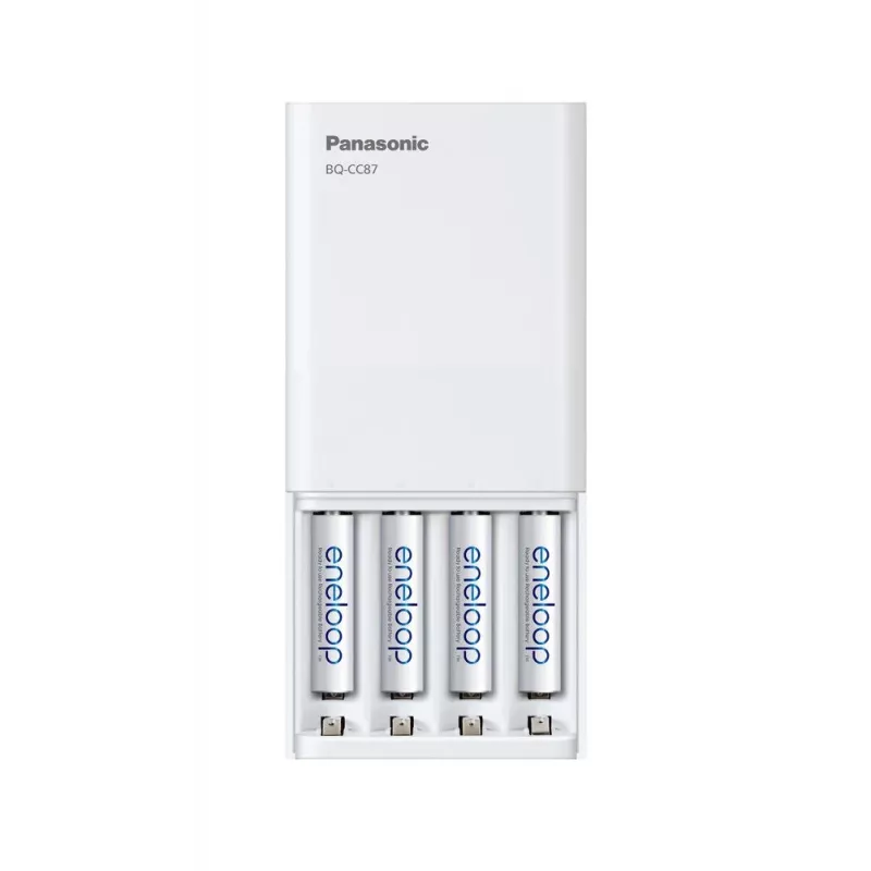 USB-akulaadija PANASONIC Eneloop Smartplus BQ-CC87 + 4x AA 2000 mAh (K-KJ87MCD40USB)
