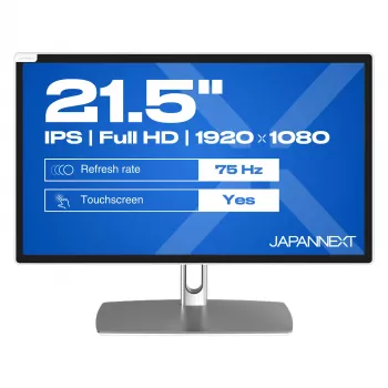 JAPANNEXT FHD puuteekraaniga monitor 54,61 cm (21,5 inch) 1920x1080 pikslit, IPS-paneel, 8 ms, 75 Hz, AMD FreeSync, HDMI, puuteekraan (JN-IPS2152FHDR-C65W-FLD-T)