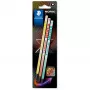 Graﬁitpliiats Staedtler 181-HBBK3 HB, mitmevärviline