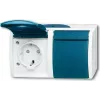 BUSCH JAEGER 20/2 EBW-53 - CEE 7/3 - 2P+E - Sinine - Valge - IP44 - 250 V - 16 A