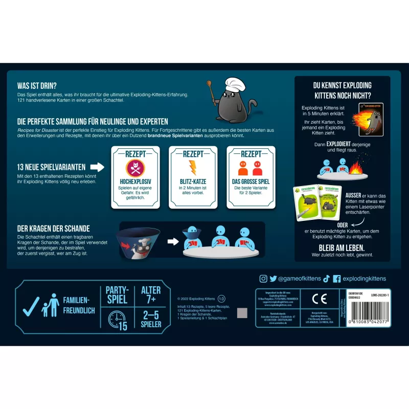 Exploding Kittens - Recipes for Disaster, kaardimäng