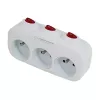 Jagaja ESPERANZA ELK307W — lülitatav 3-pesaline siseadapter, tüüp E pistik, 220–240 V, 16 A, 3680 W, valge