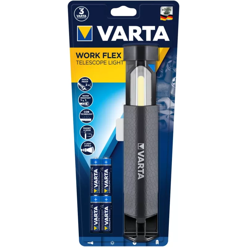 LED-töövalgusti Varta Work Flex Must 250 lm IPX4