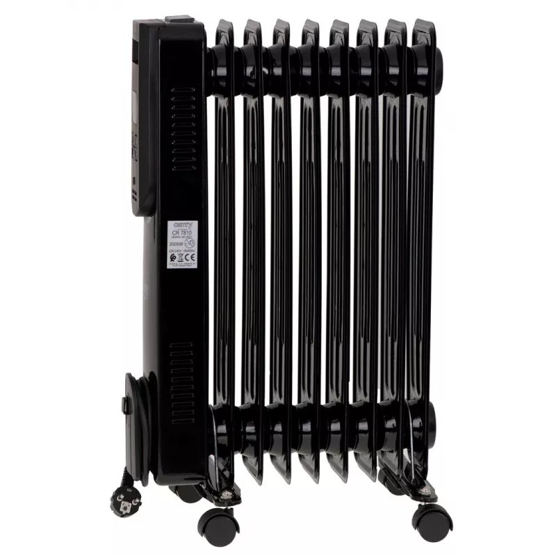 Camry | Küttekeha | CR 7810 | Õlitäitega radiaator | 2000 W | Võimsustasemete arv 3 | Must
