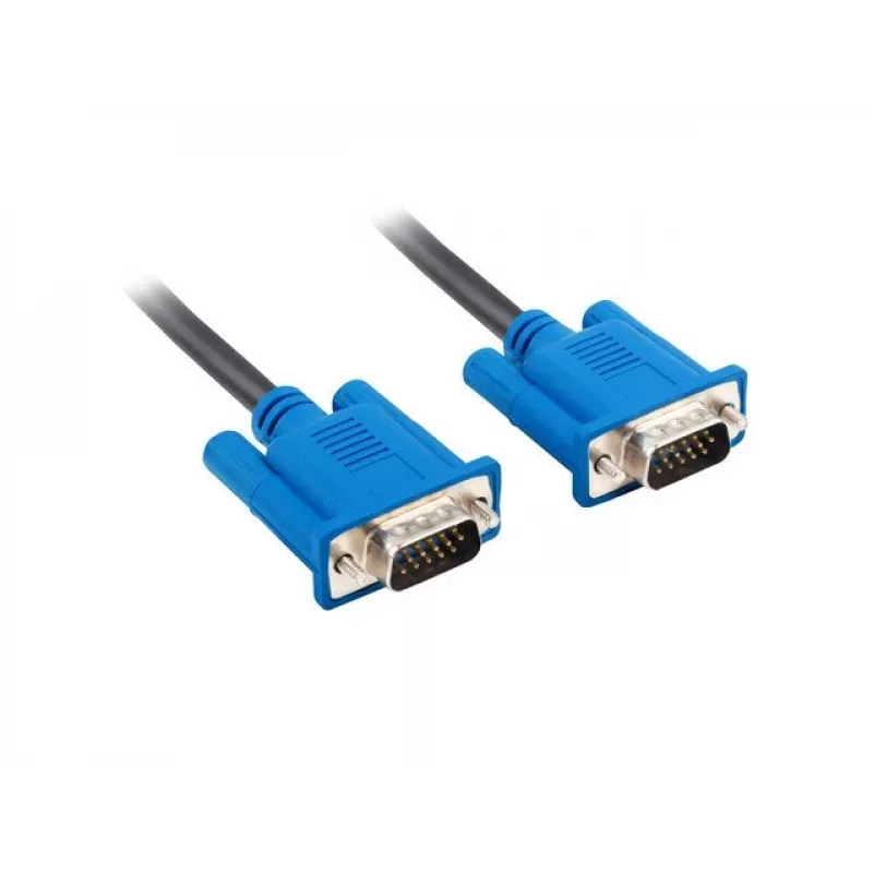 VGA (D-Sub) kaabel LANBERG CA-VGAC-10CU-0050-BK — 5 m, isane-isasele, ferriit, PVC-kest