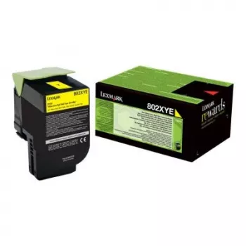 Lexmark toonerikassett 802XYE kollane 80C2XYE 3000 lehekülge