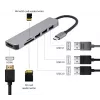 Dokkimisjaam GEMBIRD A-CM-COMBO6-02 — juhtmega USB 3.2 Gen 1 USB-C, HDMI, 1x USB-A, 2x USB 2.0, SD/MicroSD (≤128 GB), hall