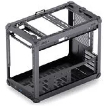 Jonsbo C6 MAX arvutikorpus, mini korpus, Micro-ATX, karastatud klaas - must