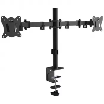 Kahe monitori lauakinnitus MONTIS Dual Monitor Mount Everest MT015, 13–27 tolli, 2 kätt, max 16 kg, VESA 75x75–100x100, must