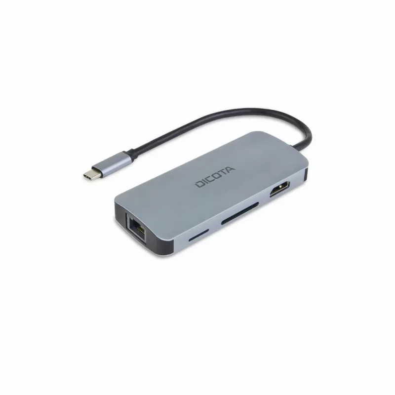 Dicota USB-C 8-in-1 Multi Hub 4K PD 100W hõbedane