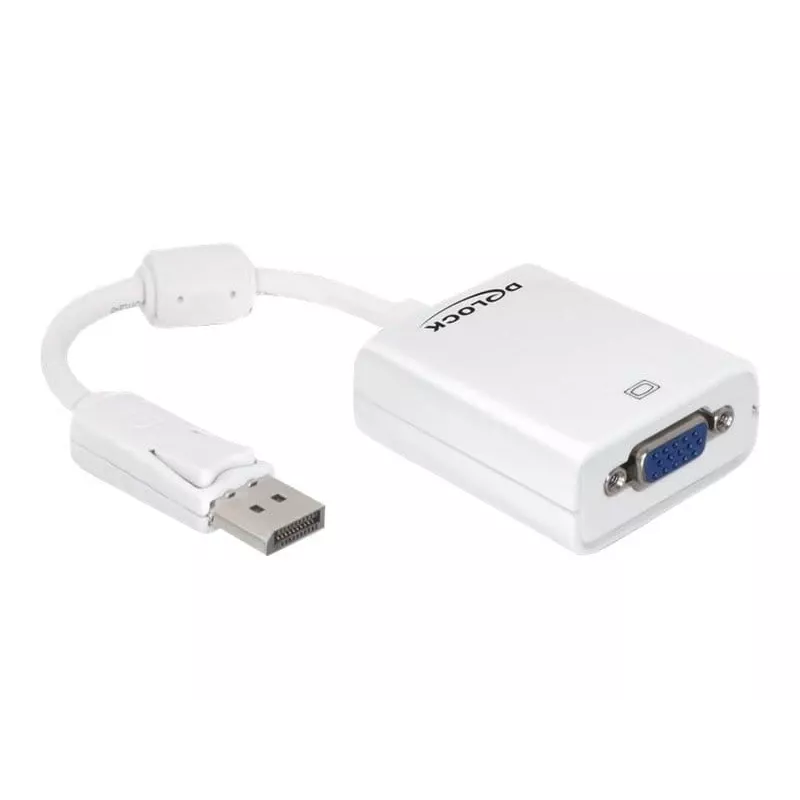 Video Kaabliadapter DeLOCK 61766 0.125m VGA DisplayPort Valge