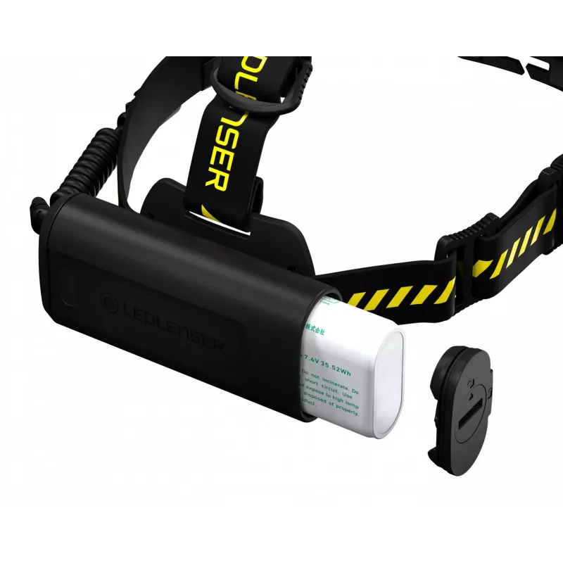 Pealambiga taskulamp Led Lenser H15R Work Must Kollane
