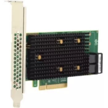 Liidesekaart Broadcom HBA 9500-8i PCIe NVMe SAS-ile, 1 sisemine mini-SAS-port, täiskõrgus/madalprofiil, hall/must