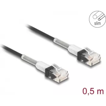 DELOCK RJ45 võrgukaabel 0,5 m Cat.6A UTP must