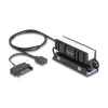 Jahutusradiaator DELOCK 18460 M.2 SSD 2280 jaoks — Alumiinium/Vask, RGB 5V, Must