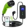 Qoltec mobiilne elektriauto laadija reguleeritav 2in1 Type2 | 3,5kW | 230V | Wi-Fi | LCD | kaasaskantav | seinakarp | 5m