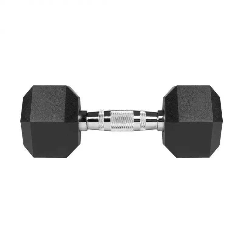 REBEL ACTIVE kummikattega malmist hantlid 2x8 kg