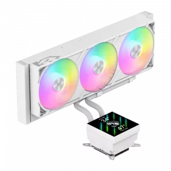 Gamemaxi protsessori vedelikjahutus | GLACIER 360 LCD WH | Intel, AMD