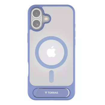 Torras Pstand seeria kaitseümbris iPhone 16-le — sinine, õhuke, integreeritud alusega