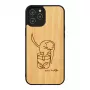 Kaitsev telefoniümbris man and wood mudelile iPhone 12 Pro Max — kass punase kalaga