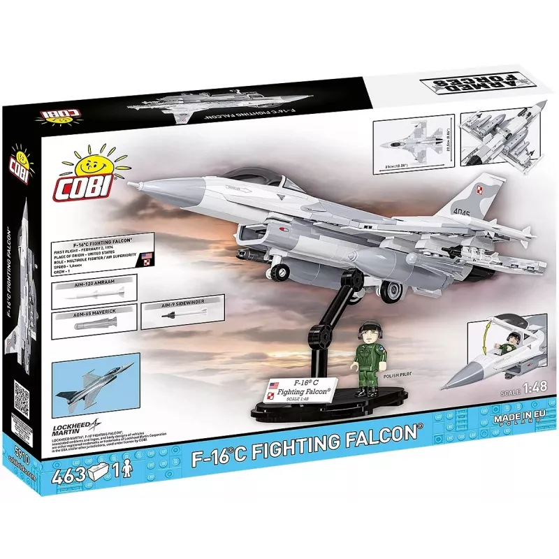 Ehituskomplekt Cobi F-16C Fighting Falcon — 463 tk, mudeli ehituskomplekt