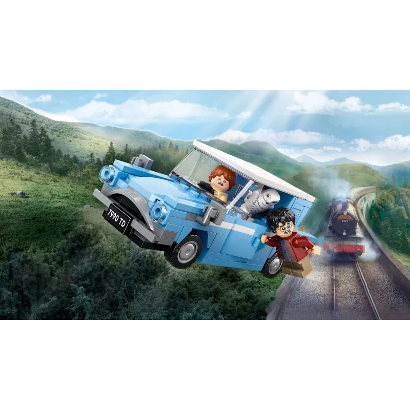 LEGO Harry Potter Lennukas Ford Anglia Auto Mänguasi 7+ Aastastele Lastele, Poistele ja Tüdrukutele, Ehitatav Mudel Ron Weasley Minifiguuri ja Hedwigiga