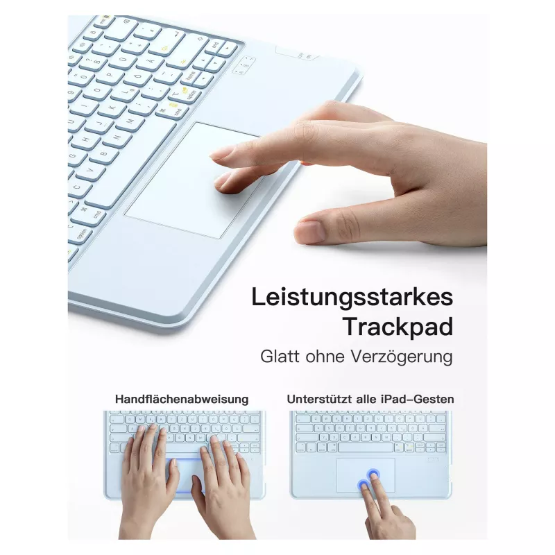 Klaviatuur Inateck KB04118_BLUE iPad Air 6 Pro 12 13 jaoks