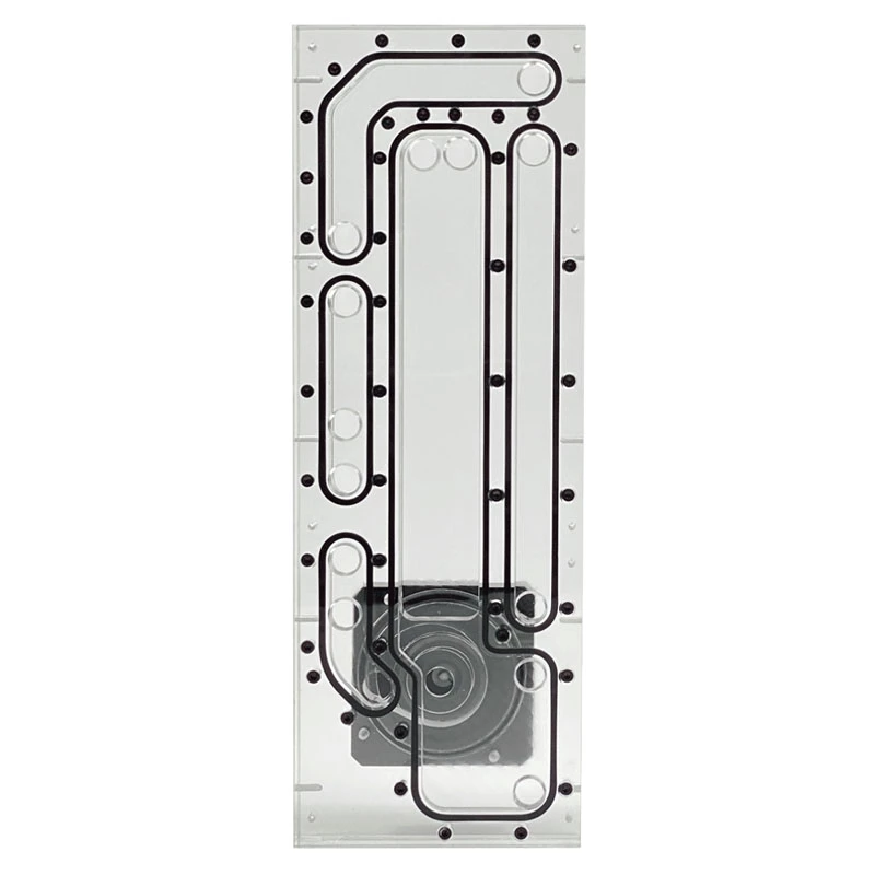 Stealkey Customs SK-Crossflow Lian Li - O11D XL Evo jaoturplaat D5/DDC - akrüül
