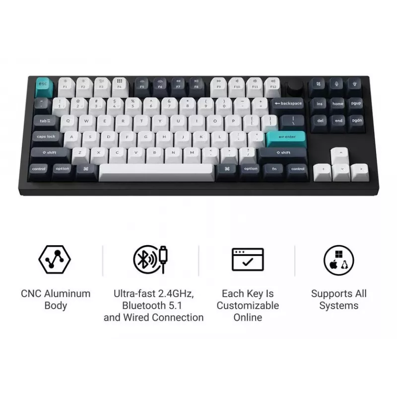 Klaviatuur Wrl Q3 Max RGB/CARBON Must Q3M-M4 Keychron