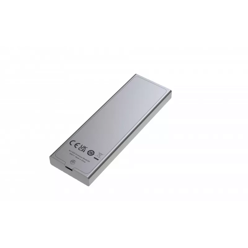 SSD-korpus Lexar E6 Silver M.2, PCIe, USB 3.2 Gen 2 (10 Gbit/s), USB‑C, alumiinium, ühele M.2-le kuni 4 TB