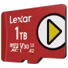 MicroSDXC mälukaart Lexar 1 TB UHS‑I Klass 10 U3 V30 lugemine 205 MB/s kirjutamine 140 MB/s (punane)