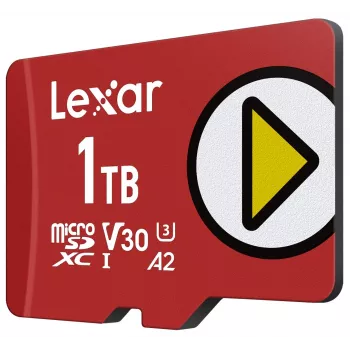 MicroSDXC mälukaart Lexar 1 TB UHS‑I Klass 10 U3 V30 lugemine 205 MB/s kirjutamine 140 MB/s (punane)