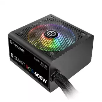 Thermaltake SMART RGB PS-SPR-0600NHSAWE-1 - Toiteplokk (sisemine) - ATX12V 2.3 - 80 PLUS - AC 230 V - 600 W - aktiivne PFC - must