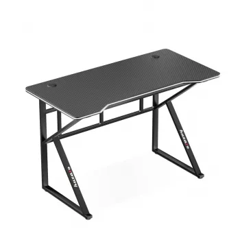 Mängulaud huzaro Hero 1.6 Must — sirge MDF/süsinikmustriga lauaplaat 1200×600×750 mm, metallraam