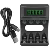 Akulaadija QOLTEC 50654 Ni‑MH R03 (AAA) ja R6 (AA) patareidele, 1800 mA