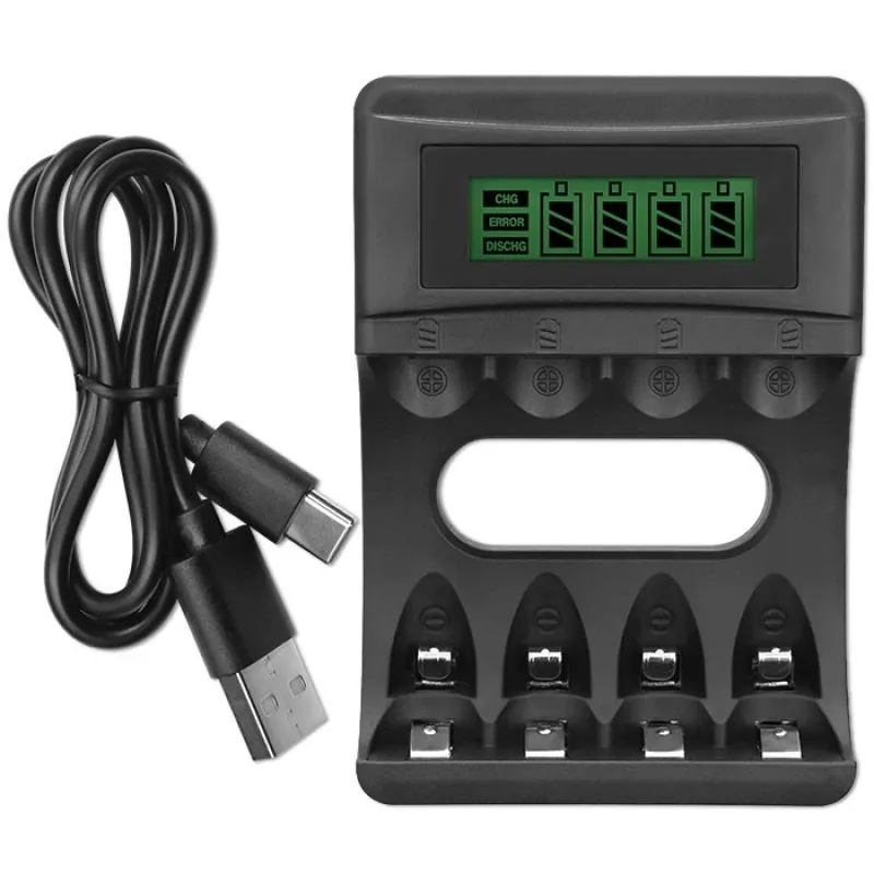 Akulaadija QOLTEC 50654 Ni‑MH R03 (AAA) ja R6 (AA) patareidele, 1800 mA