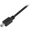 USB 2.0 kaabel, USB-A pistik > Mini-USB pistik must, 3,0 meetrit, topeltvarjestatud