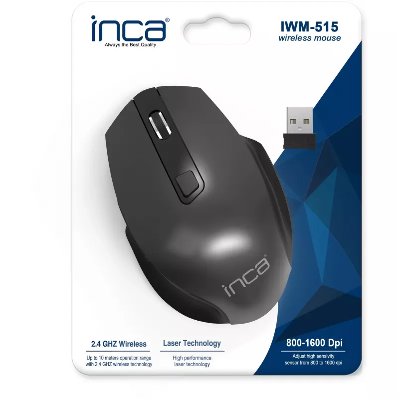 Cian Technology GmbH INCA hiir IWM-515 Wireless Laser 800/1600 DPI SW retail - Hiir - 1600 dpi