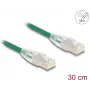 Võrgukaabel DeLOCK RJ45 Cat.6A pistik-pistikule 0,3 m roheline