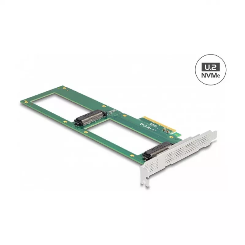 DeLOCK PCI Express 4.0 x8 kaart -> 2 sisemist U.2 NVMe SFF-8639 Bifurkatsioon
