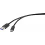 Renkforce RF-4535906 USB-kaabel 1,8 m USB 3.2 Gen 1 (3.1 Gen 1) USB A USB C Must (RF-4535906)