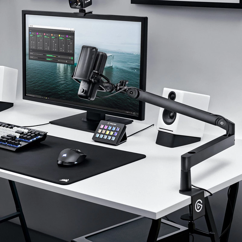 Ringhäälingu mikrofoni statiiv Elgato Wave Mic Arm LP Lauakinnitus Must 1,69 kg