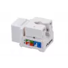 Keystone-moodul LANBERG KSU6-1090, Cat6 U/UTP lame, RJ-45 isane to LSA emane, AWG 22/26, 14.5×16.1 mm, valge